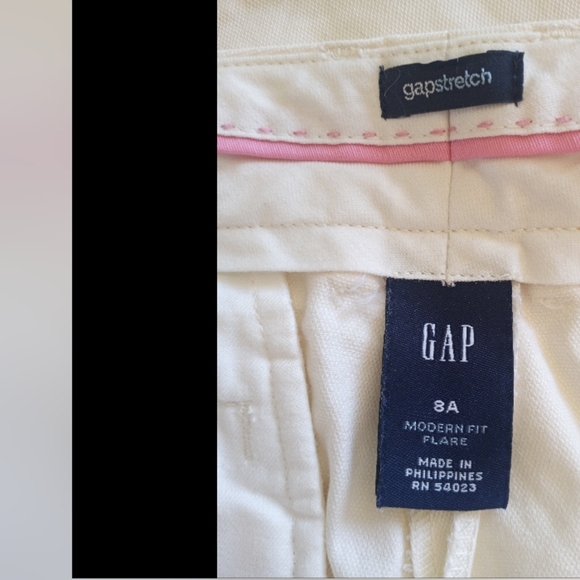 Gap Stretch Y2K Cotton Casual Low Rise Flare Wide Leg Lightweight Boho Pant - Picture 4 of 7